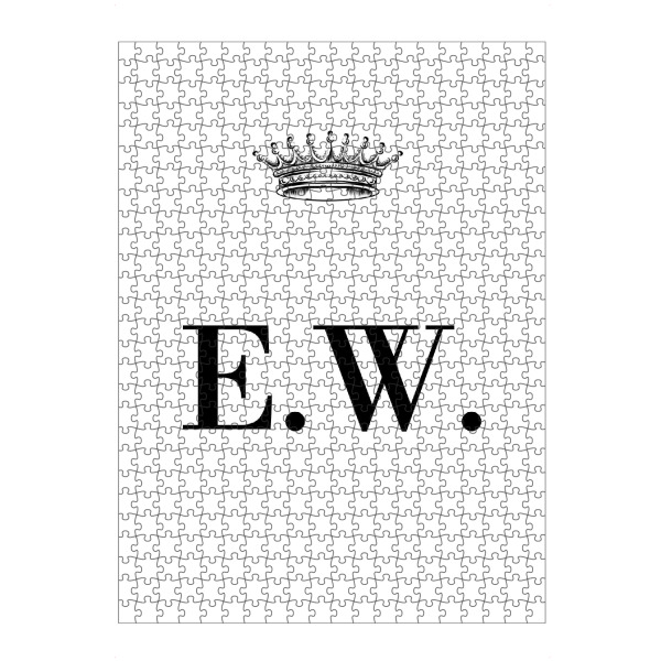 Puzzle Ravensburger "Queen EW" artboxONE - Schwarzweiß,Buchstaben