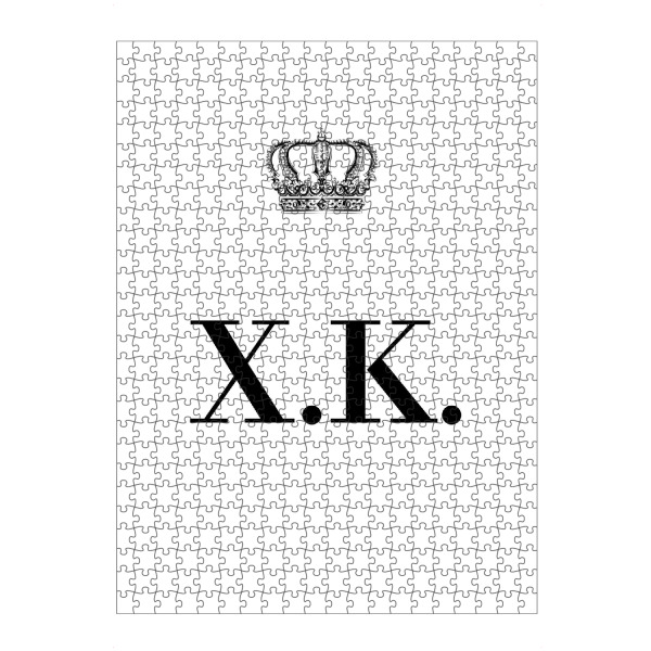 Puzzle Ravensburger "King XK" artboxONE - Schwarzweiß,Buchstaben
