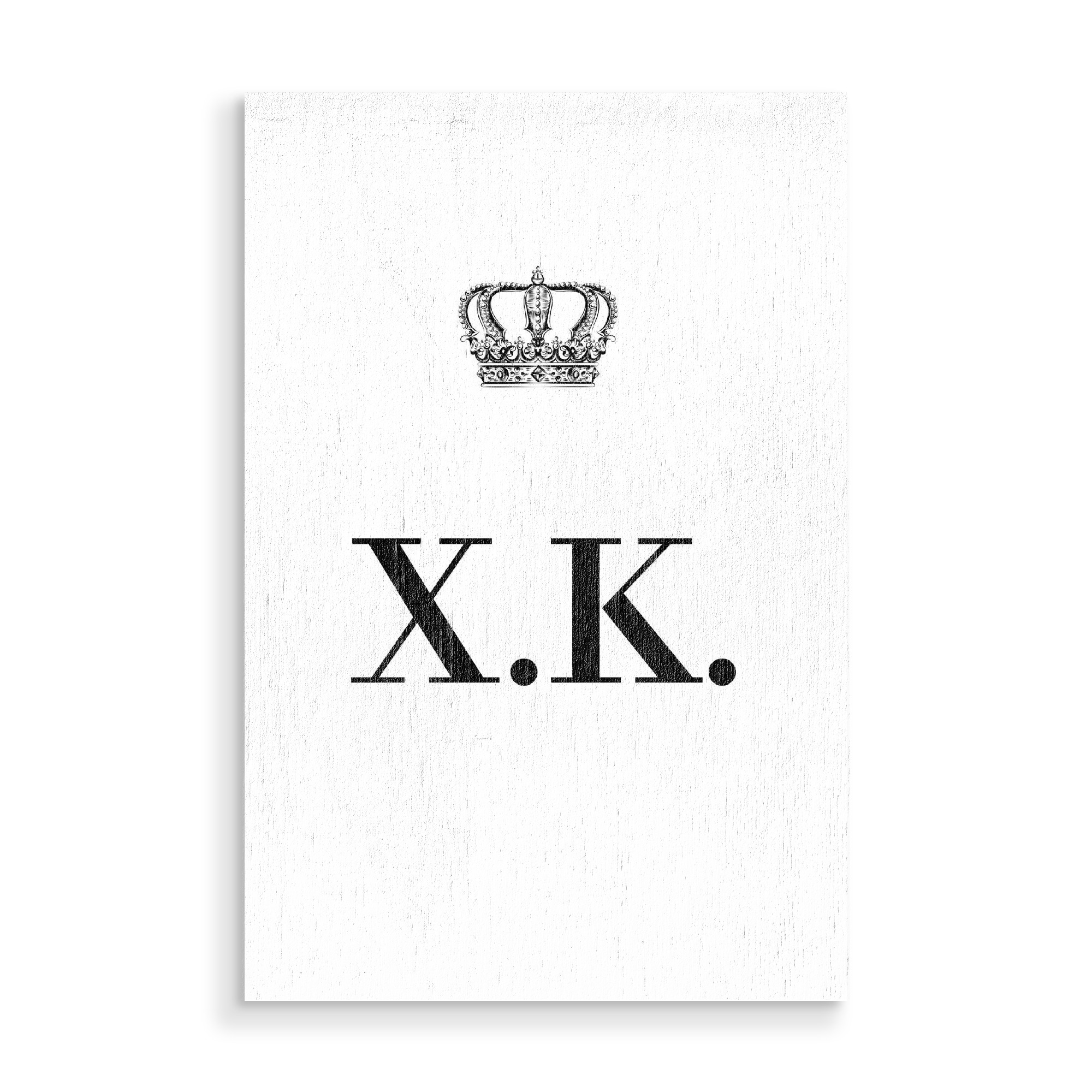Holzbild "King XK" artboxONE - Schwarzweiß,Buchstaben