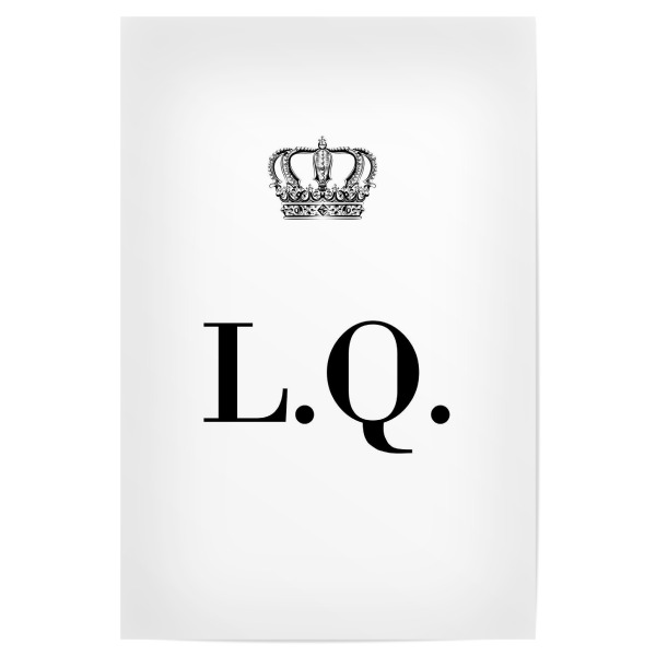 Poster 30x20 cm "King LQ" artboxONE - Schwarzweiß,Buchstaben