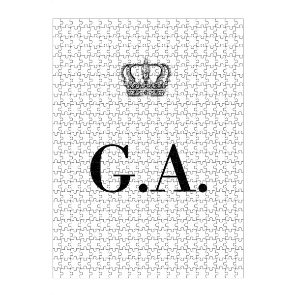Puzzle Ravensburger "King GA" artboxONE - Schwarzweiß,Buchstaben