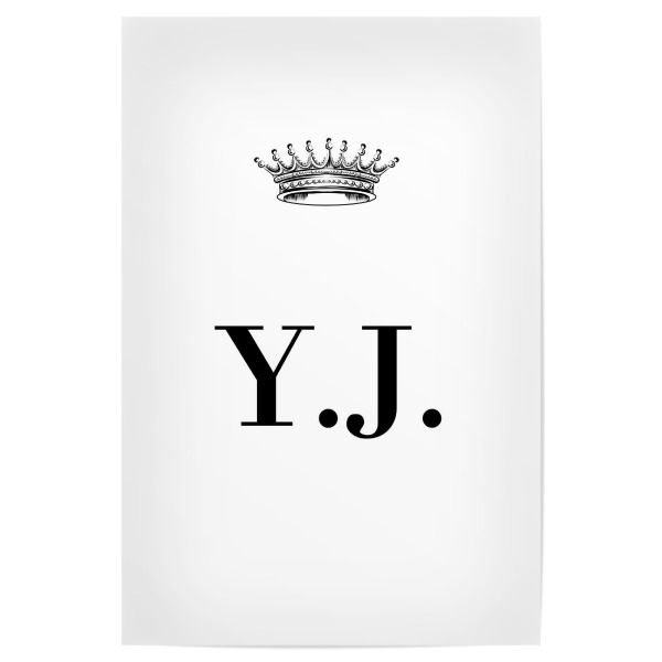 Poster "Queen YJ" artboxONE - Schwarzweiß,Buchstaben
