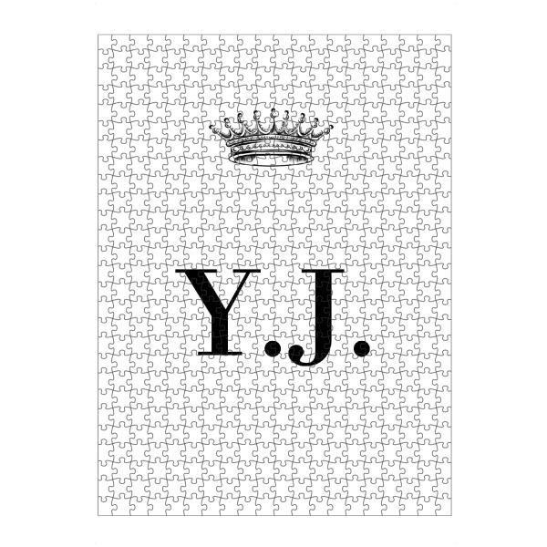 artboxONE Puzzle "Queen YJ" artboxONE - Schwarzweiß,Buchstaben