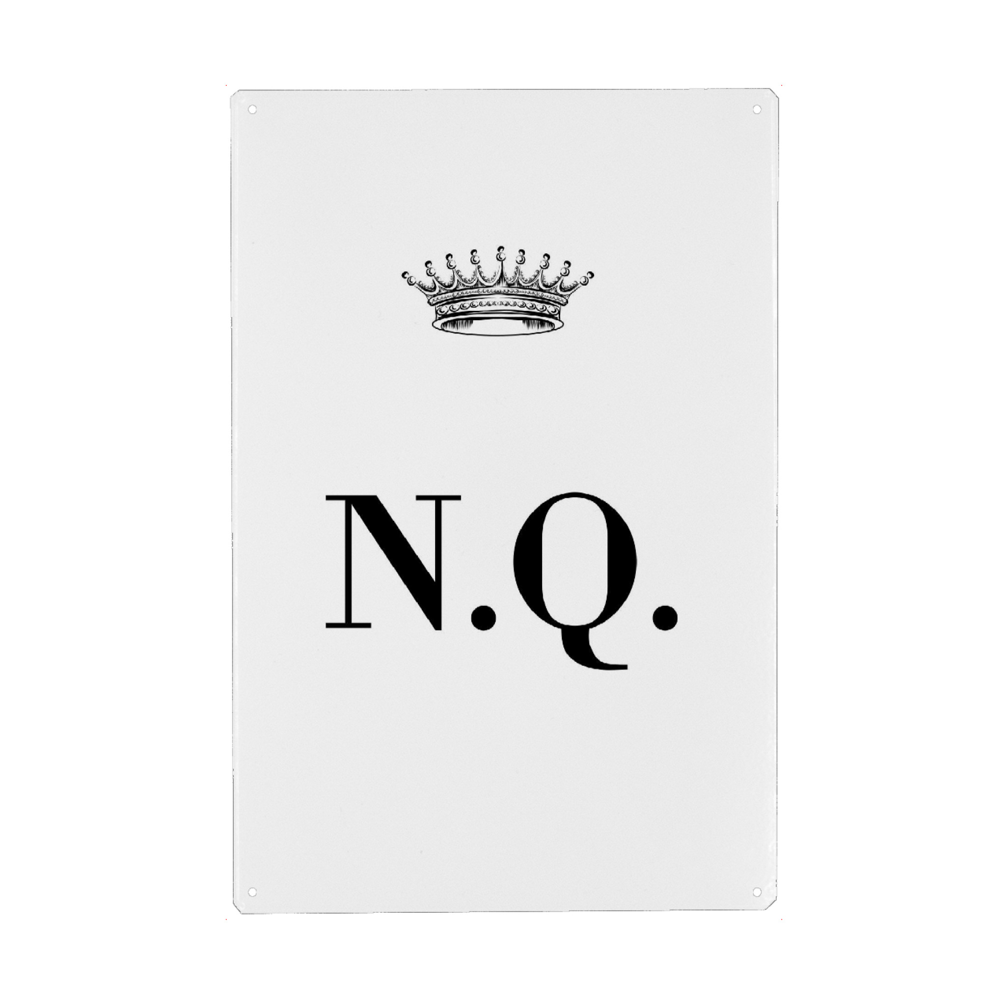 Holzbild "Queen NQ" artboxONE - Schwarzweiß,Buchstaben
