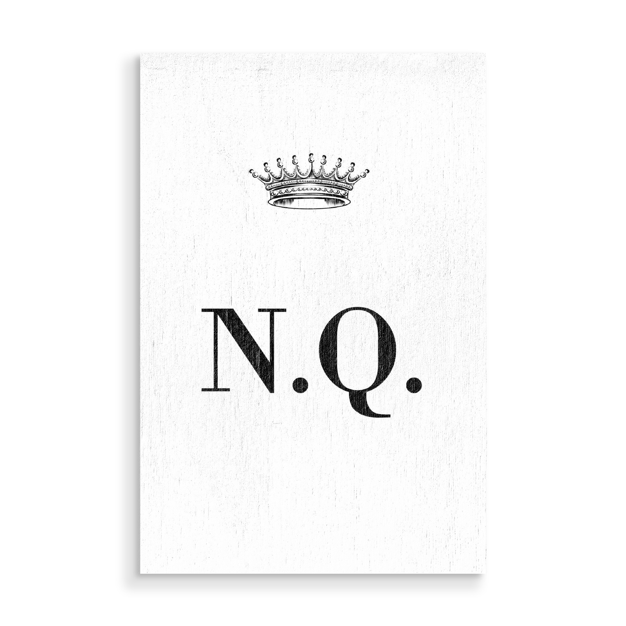 Holzbild "Queen NQ" artboxONE - Schwarzweiß,Buchstaben