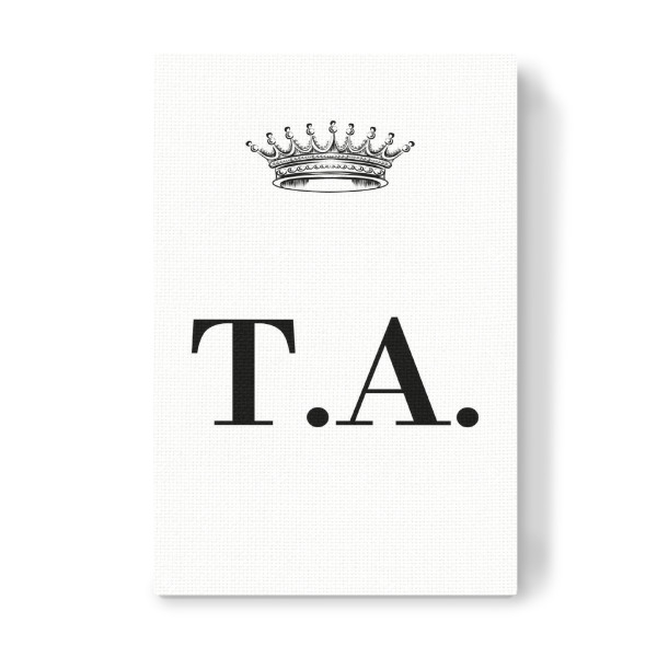 Leinwandbild "Queen TA" artboxONE - Schwarzweiß,Buchstaben