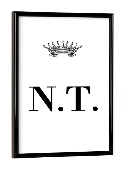 Poster mit schwarzem Rahmen "Queen NT" artboxONE - Schwarzweiß,Buchstaben