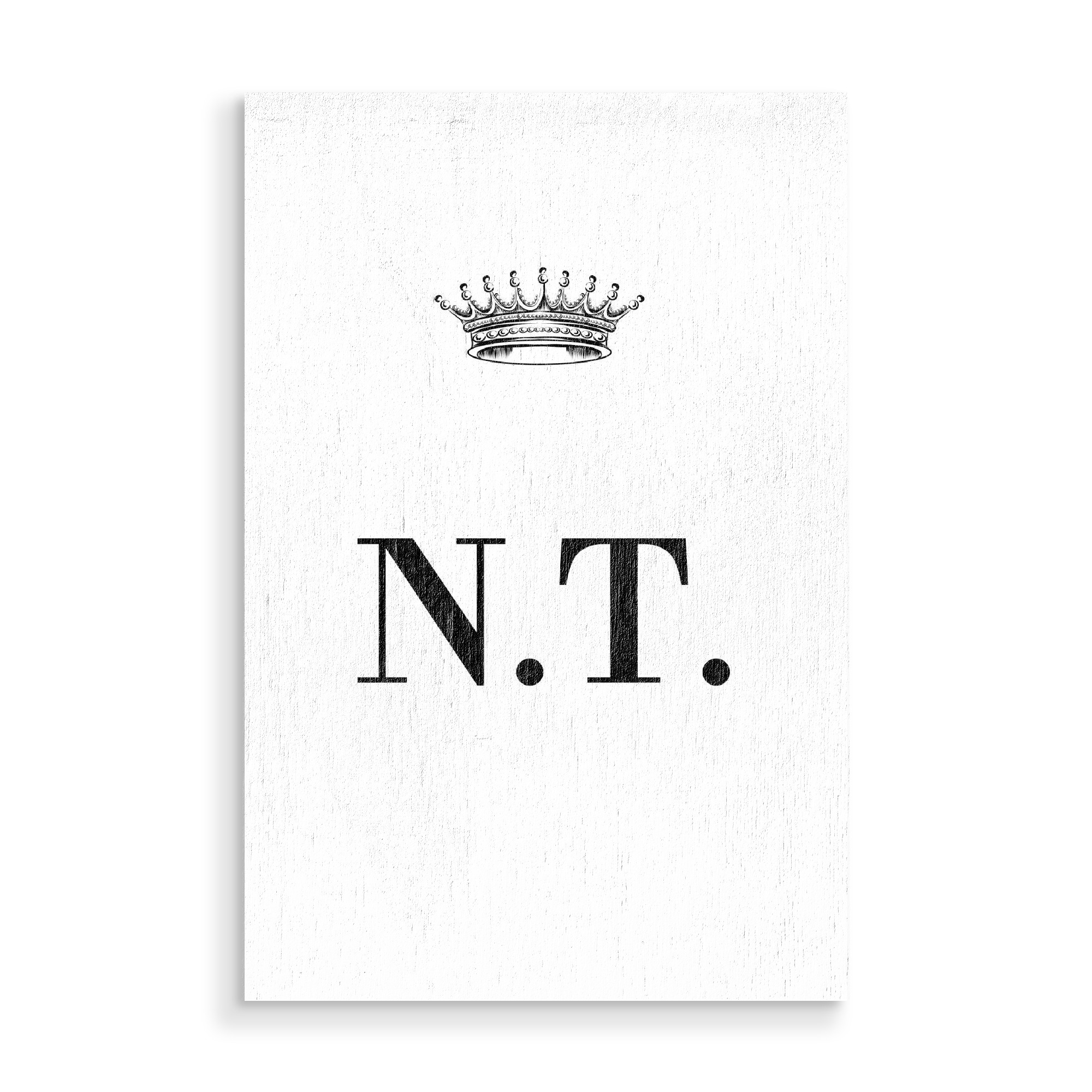 Holzbild "Queen NT" artboxONE - Schwarzweiß,Buchstaben