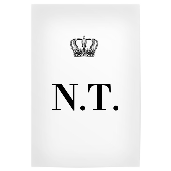 Poster 30x20 cm "King NT" artboxONE - Schwarzweiß,Buchstaben