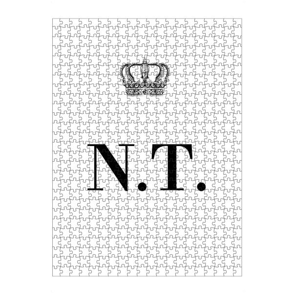 Puzzle Ravensburger "King NT" artboxONE - Schwarzweiß,Buchstaben