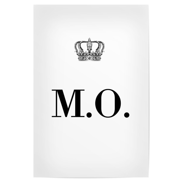 Poster "King MO" artboxONE - Schwarzweiß,Buchstaben