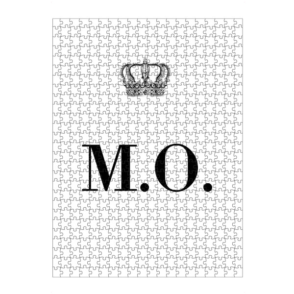 Puzzle Ravensburger "King MO" artboxONE - Schwarzweiß,Buchstaben