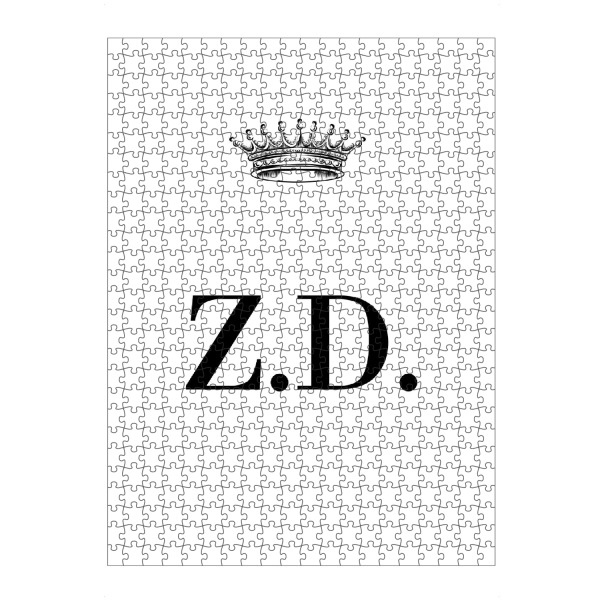 artboxONE Puzzle "Queen ZD" artboxONE - Schwarzweiß,Buchstaben