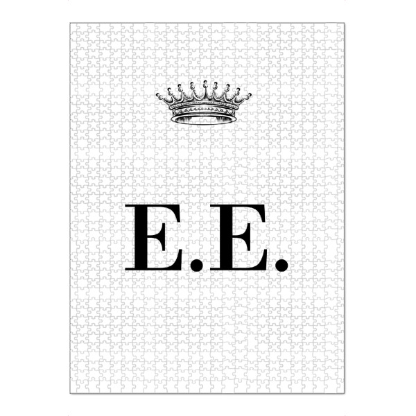 Puzzle Ravensburger "Queen EE" artboxONE - Schwarzweiß,Buchstaben