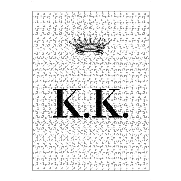 artboxONE Puzzle "Queen KK" artboxONE - Schwarzweiß,Buchstaben