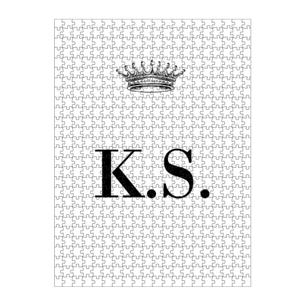 Puzzle Ravensburger "Queen KS" artboxONE - Schwarzweiß,Buchstaben