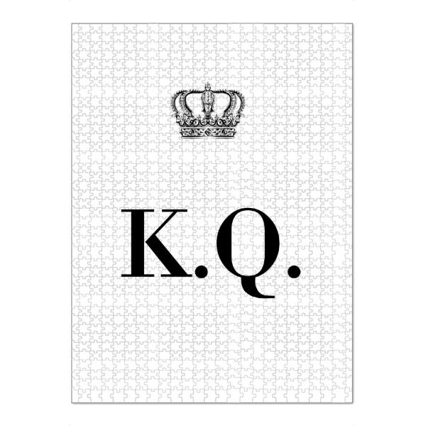 Puzzle Ravensburger "King KQ" artboxONE - Schwarzweiß,Buchstaben