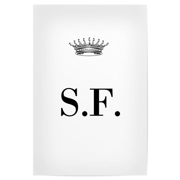 Poster "Queen SF" artboxONE - Schwarzweiß,Buchstaben