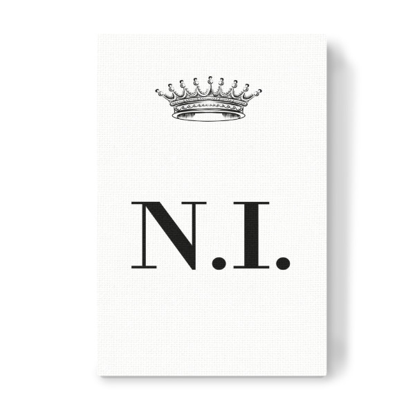 Leinwandbild "Queen NI" artboxONE - Schwarzweiß,Buchstaben