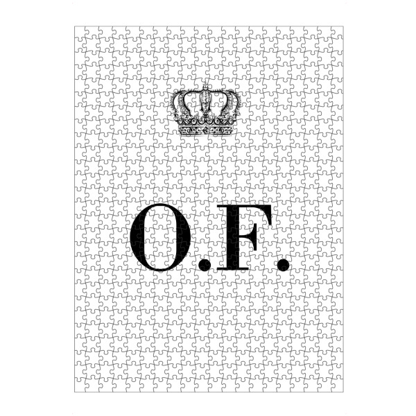 artboxONE Puzzle "King OF" artboxONE - Schwarzweiß,Buchstaben