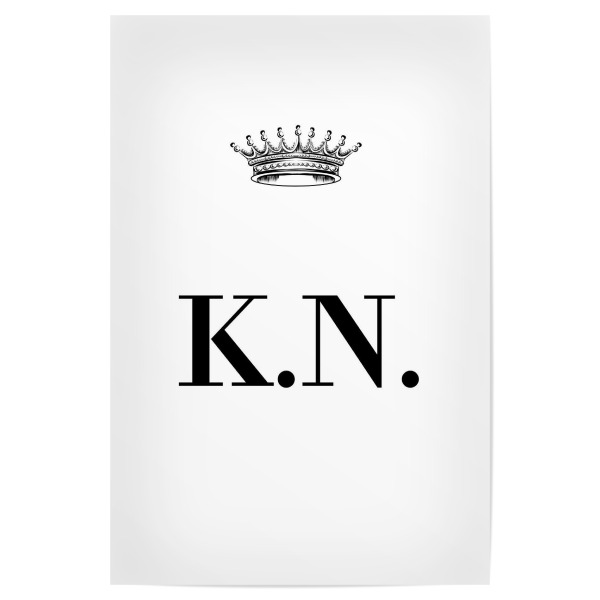 Poster 30x20 cm "Queen KN" artboxONE - Schwarzweiß,Buchstaben