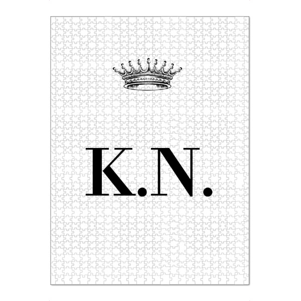 Puzzle Ravensburger "Queen KN" artboxONE - Schwarzweiß,Buchstaben