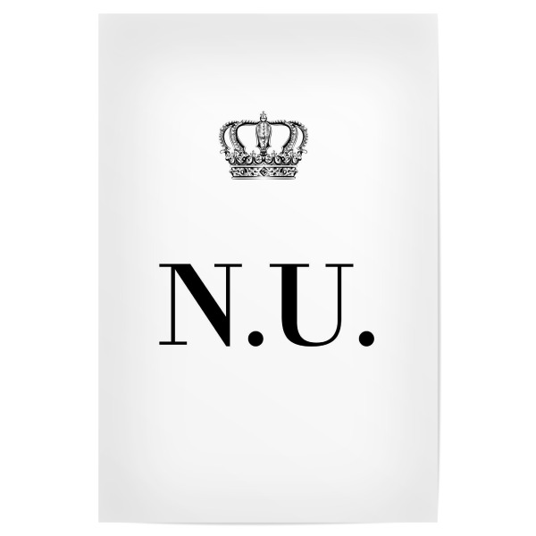 Poster "King NU" artboxONE - Schwarzweiß,Buchstaben
