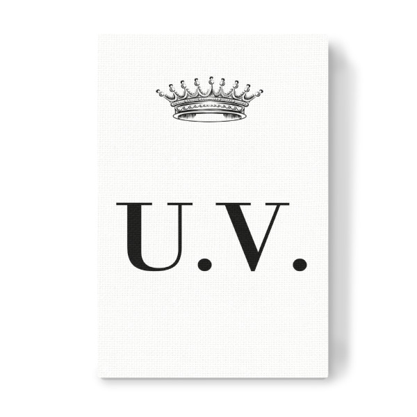Leinwandbild "Queen UV" artboxONE - Schwarzweiß,Buchstaben
