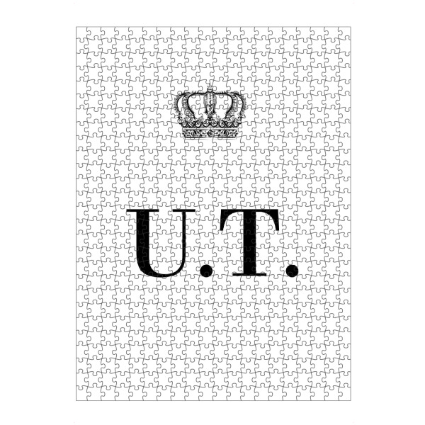 Puzzle Ravensburger "King UT" artboxONE - Schwarzweiß,Buchstaben