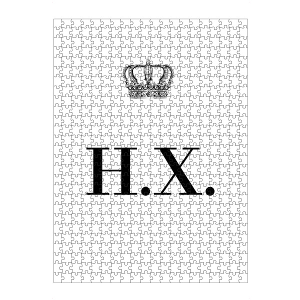 Puzzle Ravensburger "King HX" artboxONE - Schwarzweiß,Buchstaben