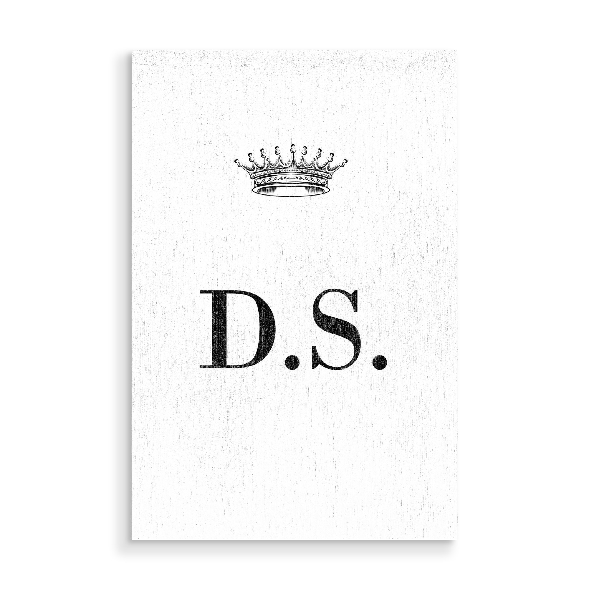 Holzbild "Queen DS" artboxONE - Schwarzweiß,Buchstaben