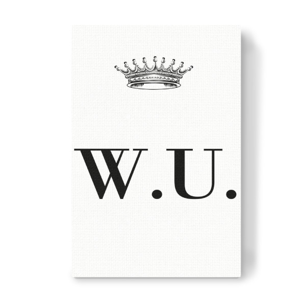 Leinwandbild "Queen WU" artboxONE - Schwarzweiß,Buchstaben