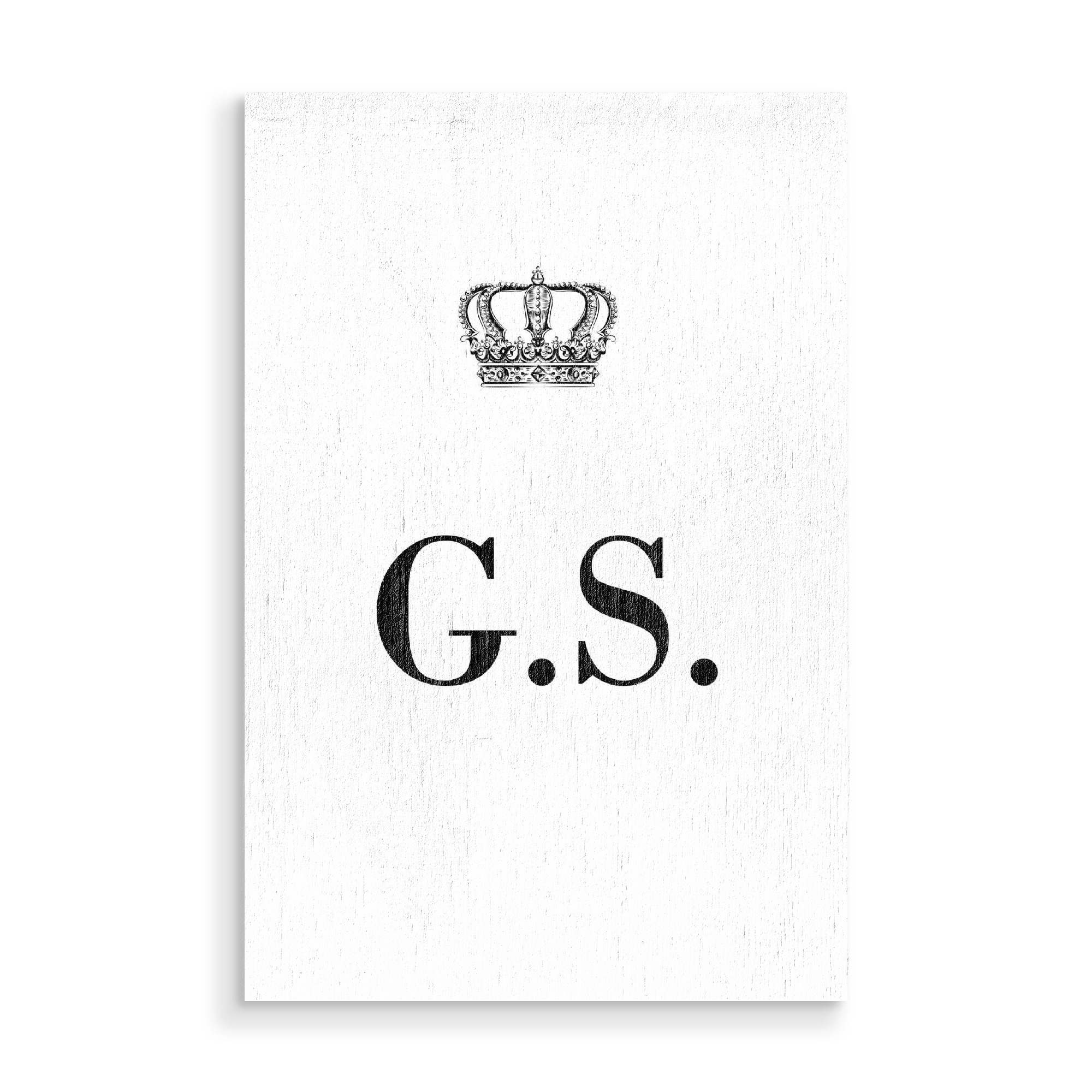 Holzbild "King GS" artboxONE - Schwarzweiß,Buchstaben
