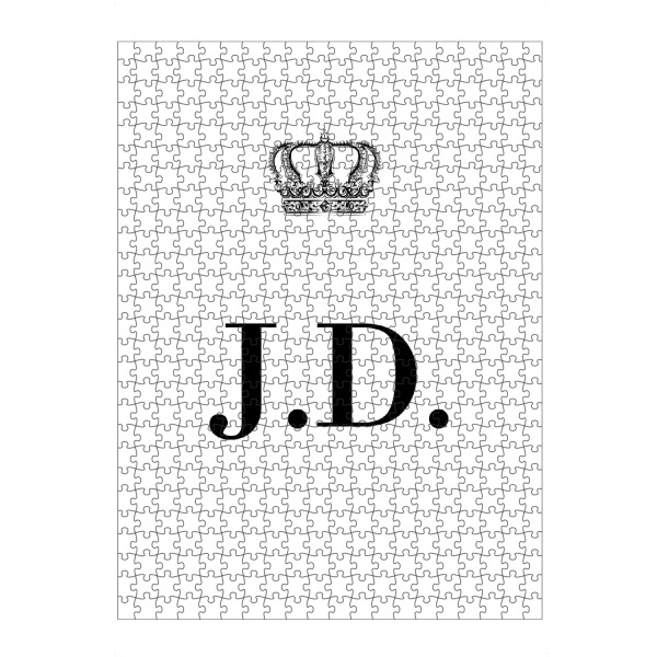 artboxONE Puzzle "King JD" artboxONE - Schwarzweiß,Buchstaben