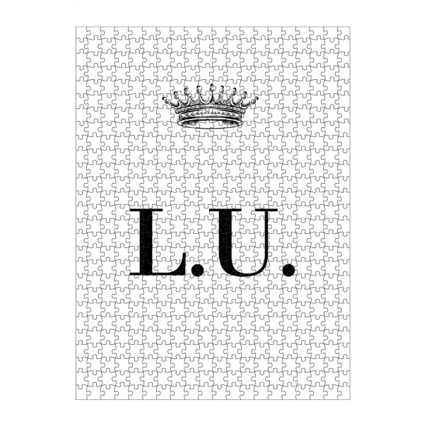 Puzzle Ravensburger "Queen LU" artboxONE - Schwarzweiß,Buchstaben
