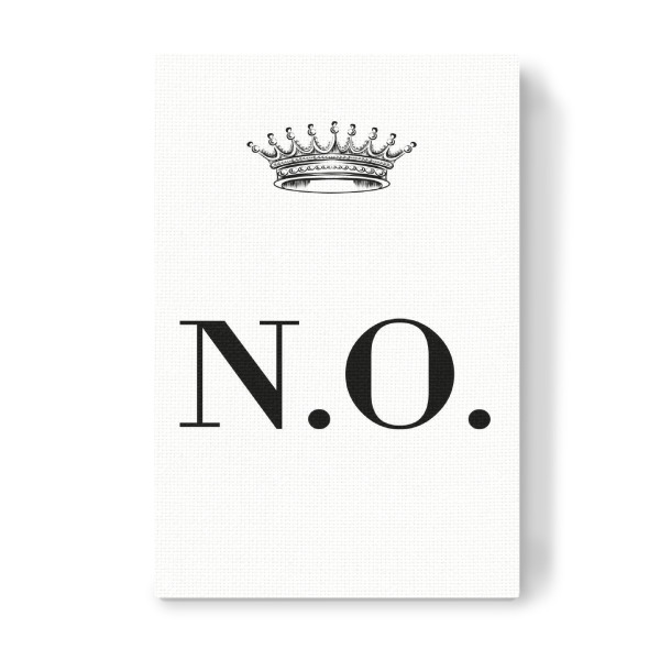 Leinwandbild "Queen NO" artboxONE - Schwarzweiß,Buchstaben