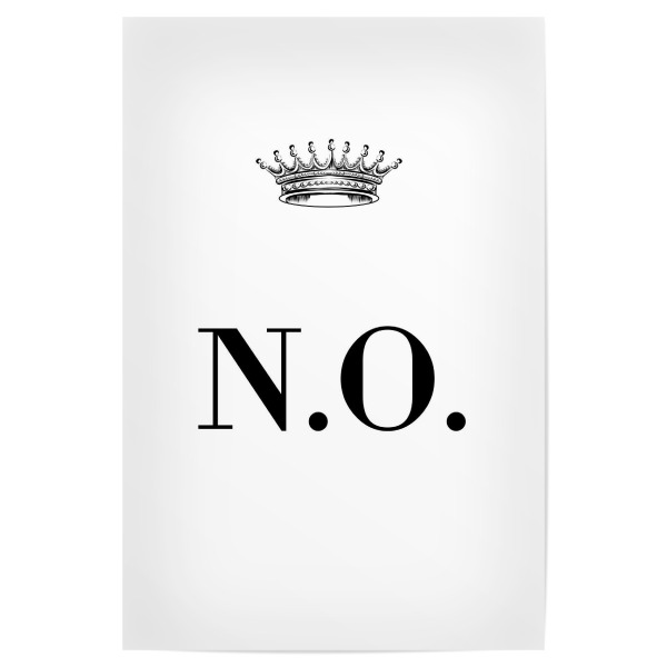 Poster "Queen NO" artboxONE - Schwarzweiß,Buchstaben