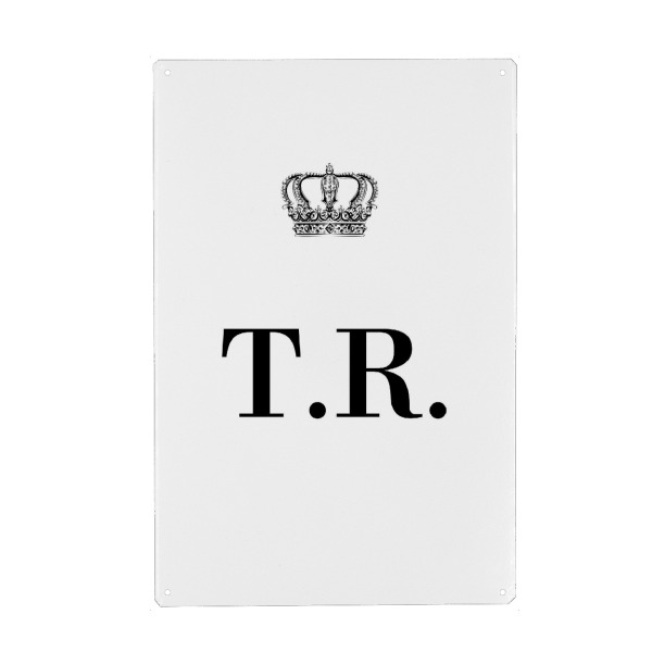 Holzbild "King TR" artboxONE - Schwarzweiß,Buchstaben