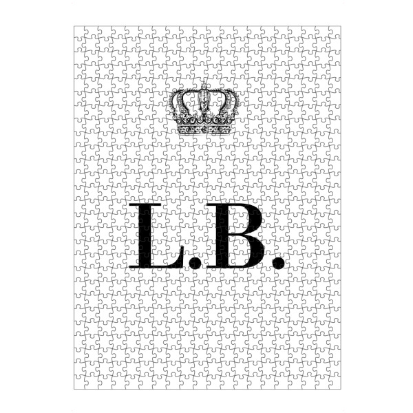 Puzzle Ravensburger "King LB" artboxONE - Schwarzweiß,Buchstaben