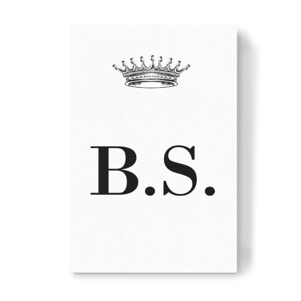 Leinwandbild "Queen BS" artboxONE - Schwarzweiß,Buchstaben