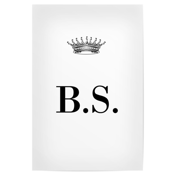 Poster 30x20 cm "Queen BS" artboxONE - Schwarzweiß,Buchstaben