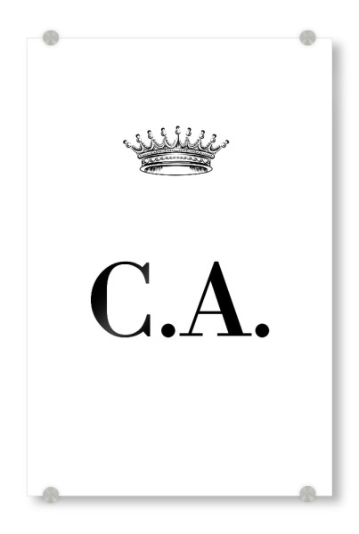 Acrylglasbild "Queen CA" artboxONE - Schwarzweiß,Buchstaben