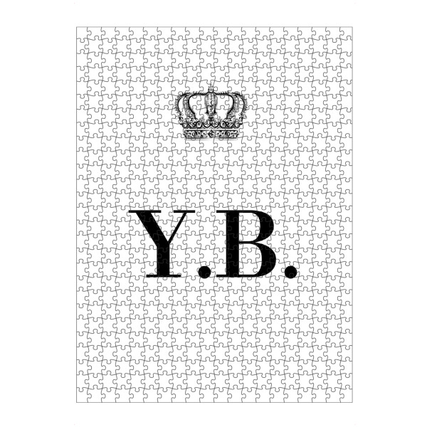 artboxONE Puzzle "King YB" artboxONE - Schwarzweiß,Buchstaben