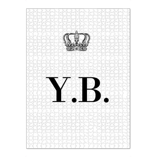 Puzzle Ravensburger "King YB" artboxONE - Schwarzweiß,Buchstaben