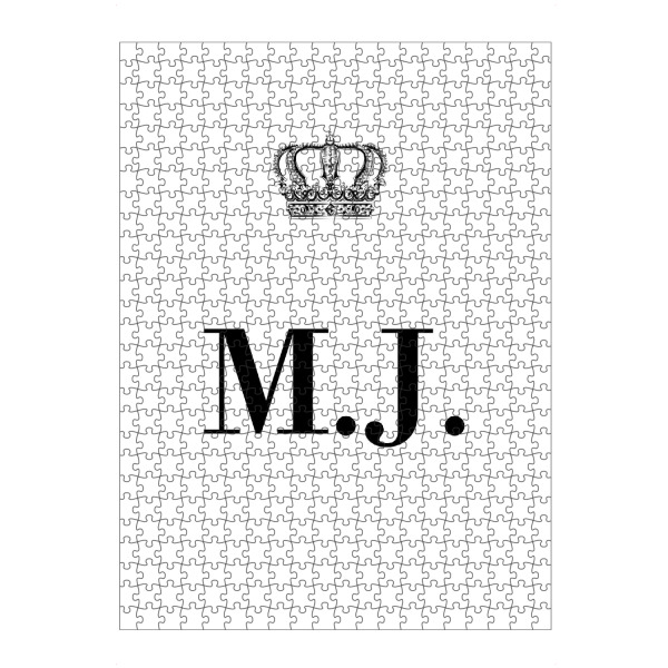 Puzzle Ravensburger "King MJ" artboxONE - Schwarzweiß,Buchstaben