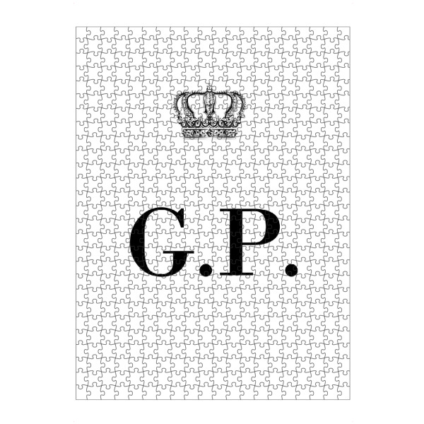 artboxONE Puzzle "King GP" artboxONE - Schwarzweiß,Buchstaben