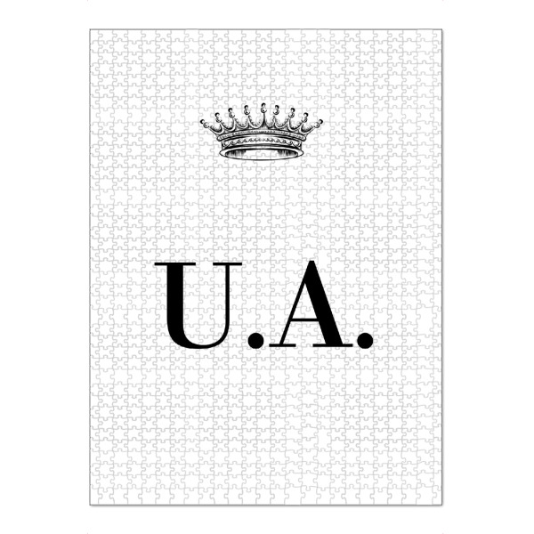 Puzzle Ravensburger "Queen UA" artboxONE - Schwarzweiß,Buchstaben