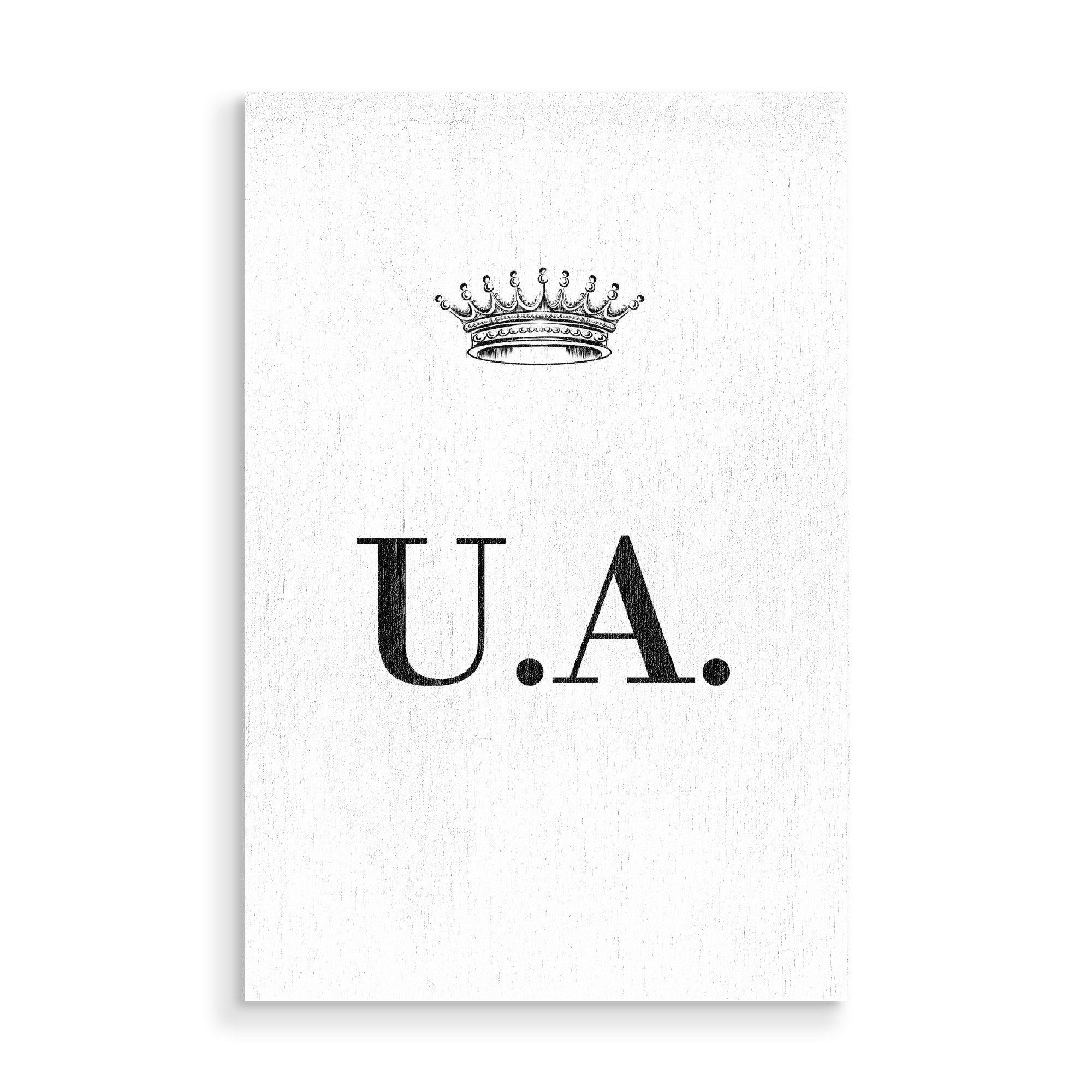 Holzbild "Queen UA" artboxONE - Schwarzweiß,Buchstaben