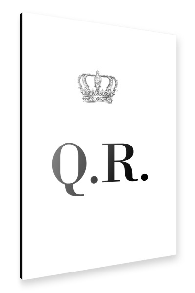 Alu-Dibond "King QR" 30x20 cm artboxONE