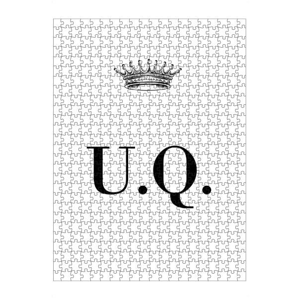 artboxONE Puzzle "Queen UQ" artboxONE - Schwarzweiß,Buchstaben